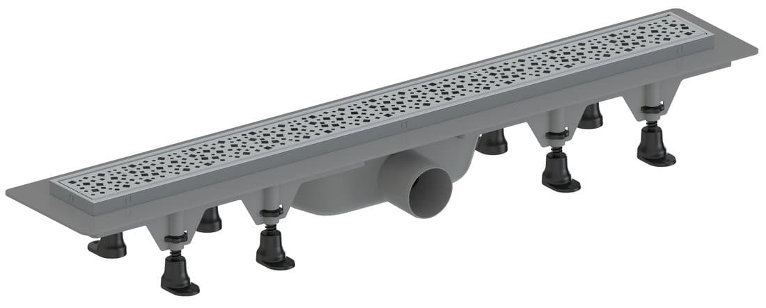 MALVI odpływ liniowy z rusztem ze stali nierdzewnej, L-810, DN50