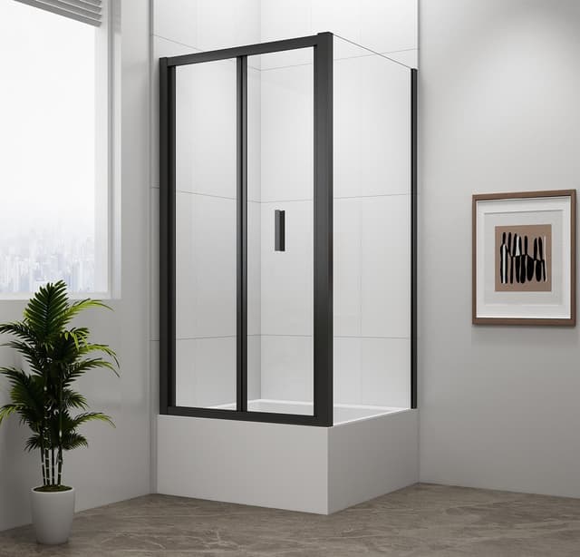 DEEP BLACK kabina prysznicowa 1000x750mm wariant L/P,szkło czyste