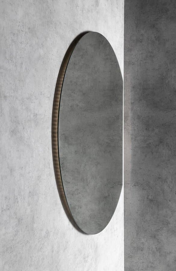 DARA CUT lustro podświetlane LED 20W, ø 100x90cm, folia grzewcza