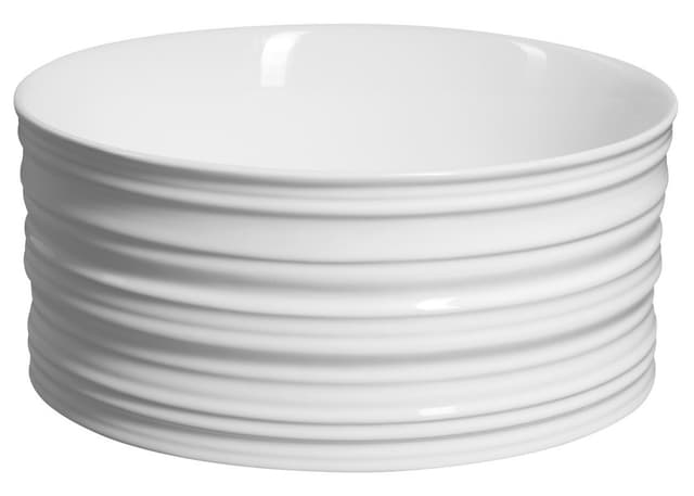 ALETTE ceramiczna umywalka nablatowa, wysoka, średnica 41cm, biały