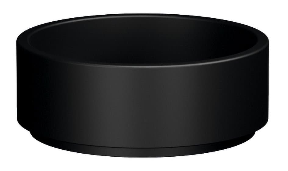 OKE umywalka ceramiczna nablatowa, średnica 40cm, czarny mat