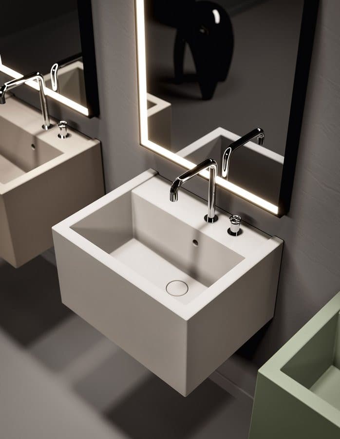 KANAAL umywalka ceramiczna 60x46,5cm, biały