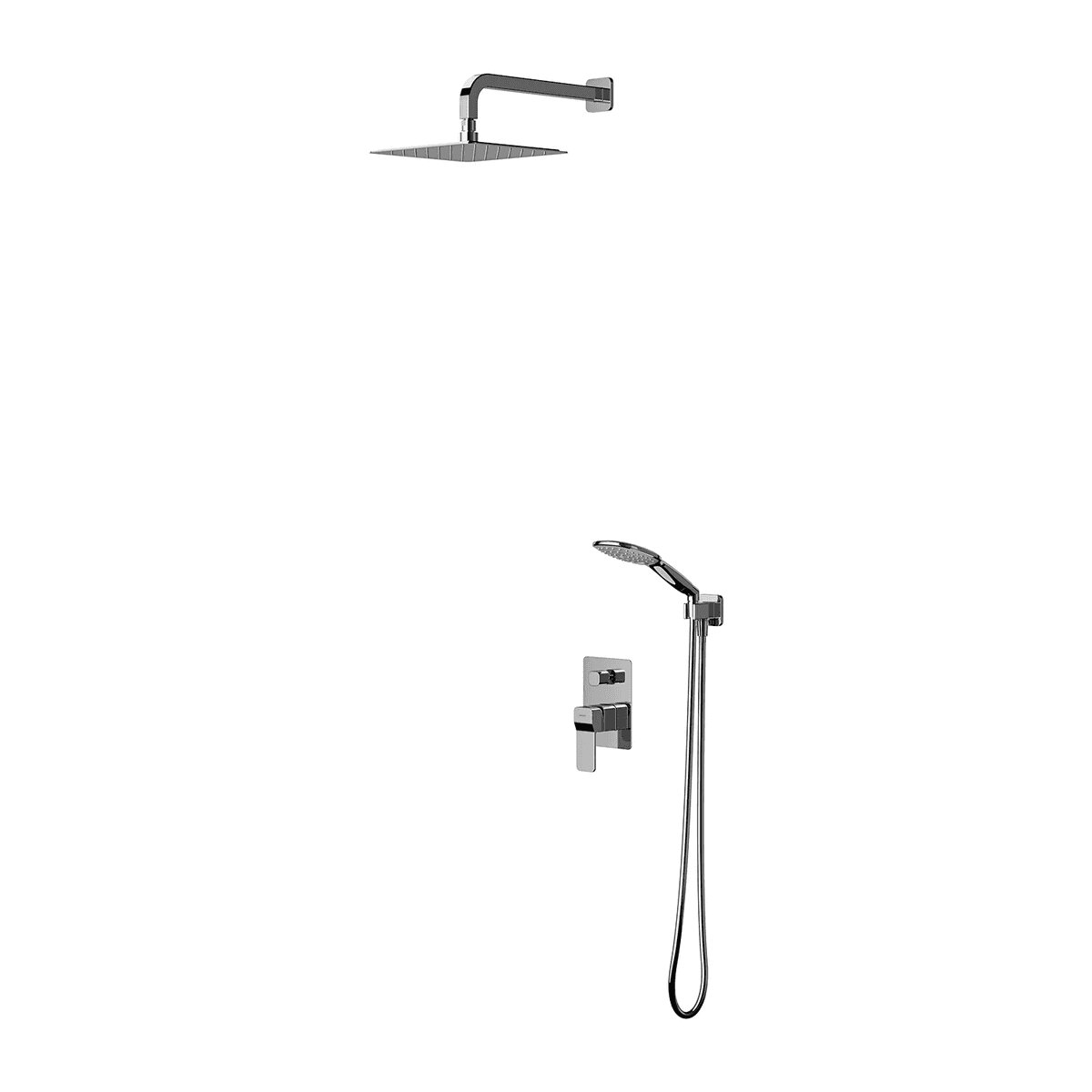 SLIDE system prysznicowy podtynkowy, chrom połysk