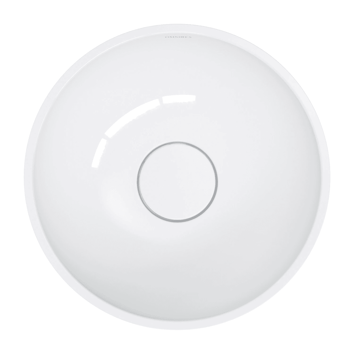 SHELL M+ umywalka nablatowa, Ø35 cm, biały połysk