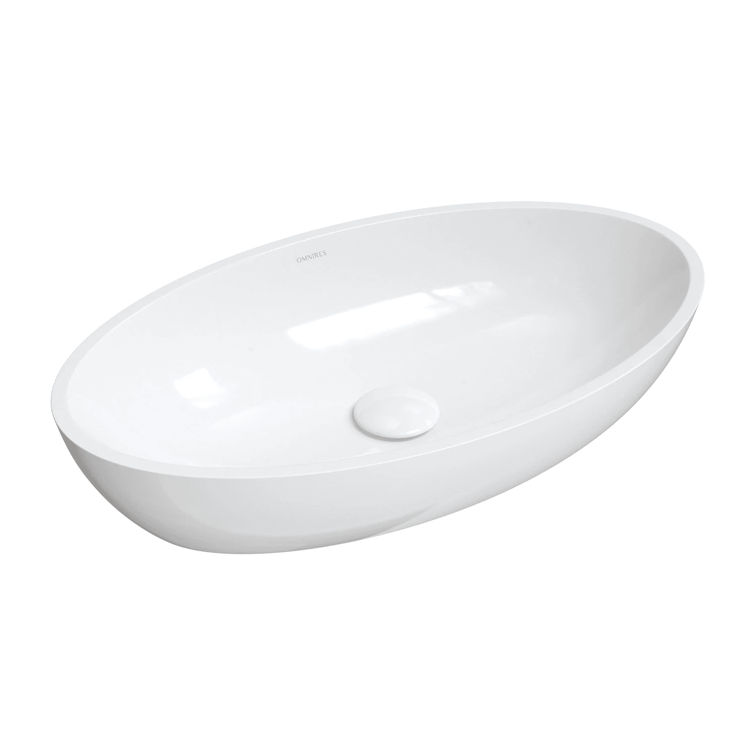 SIENA M+ umywalka nablatowa, 60 x 35 cm, biały połysk