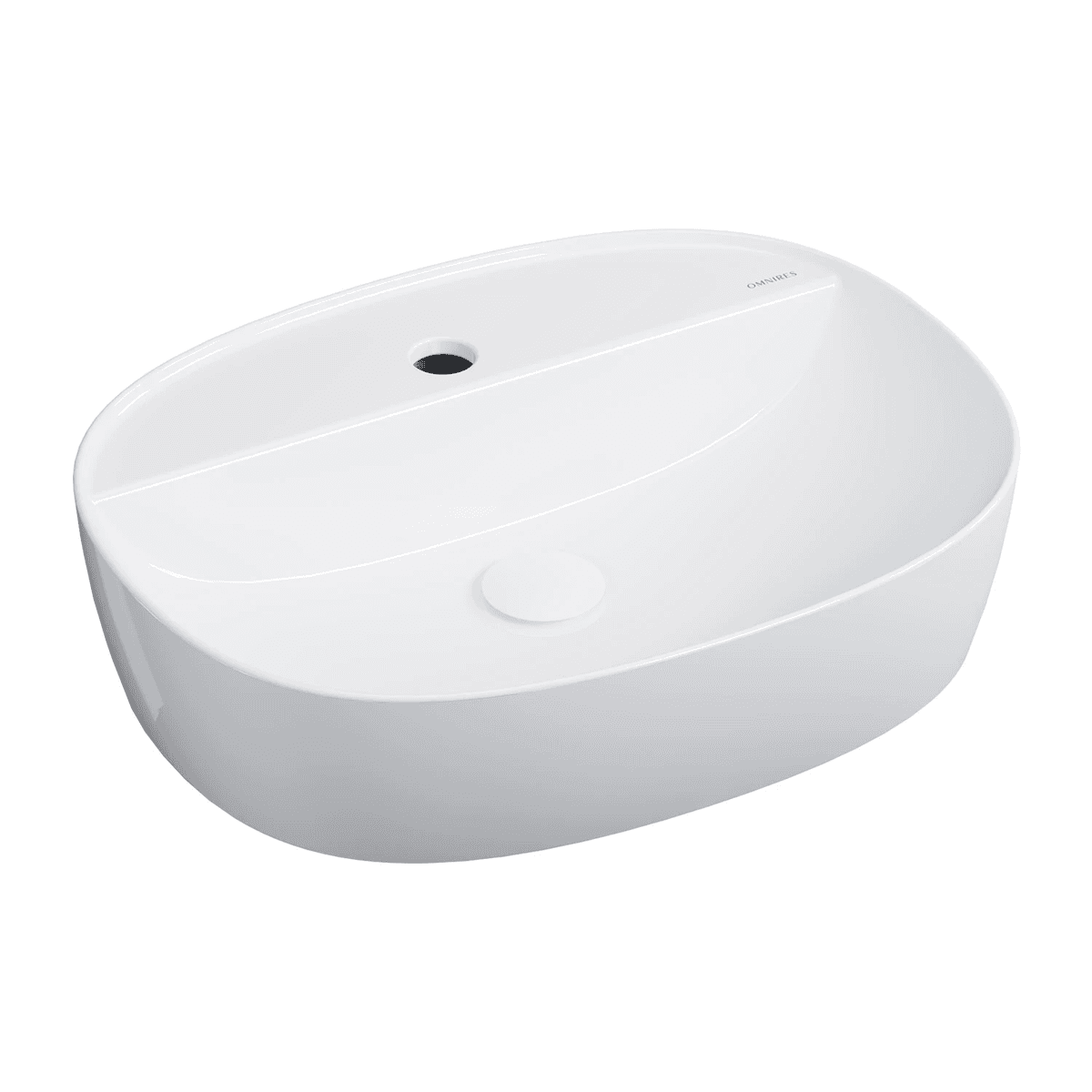 ATLANTA umywalka nablatowa 51 x 39 cm, biały połysk