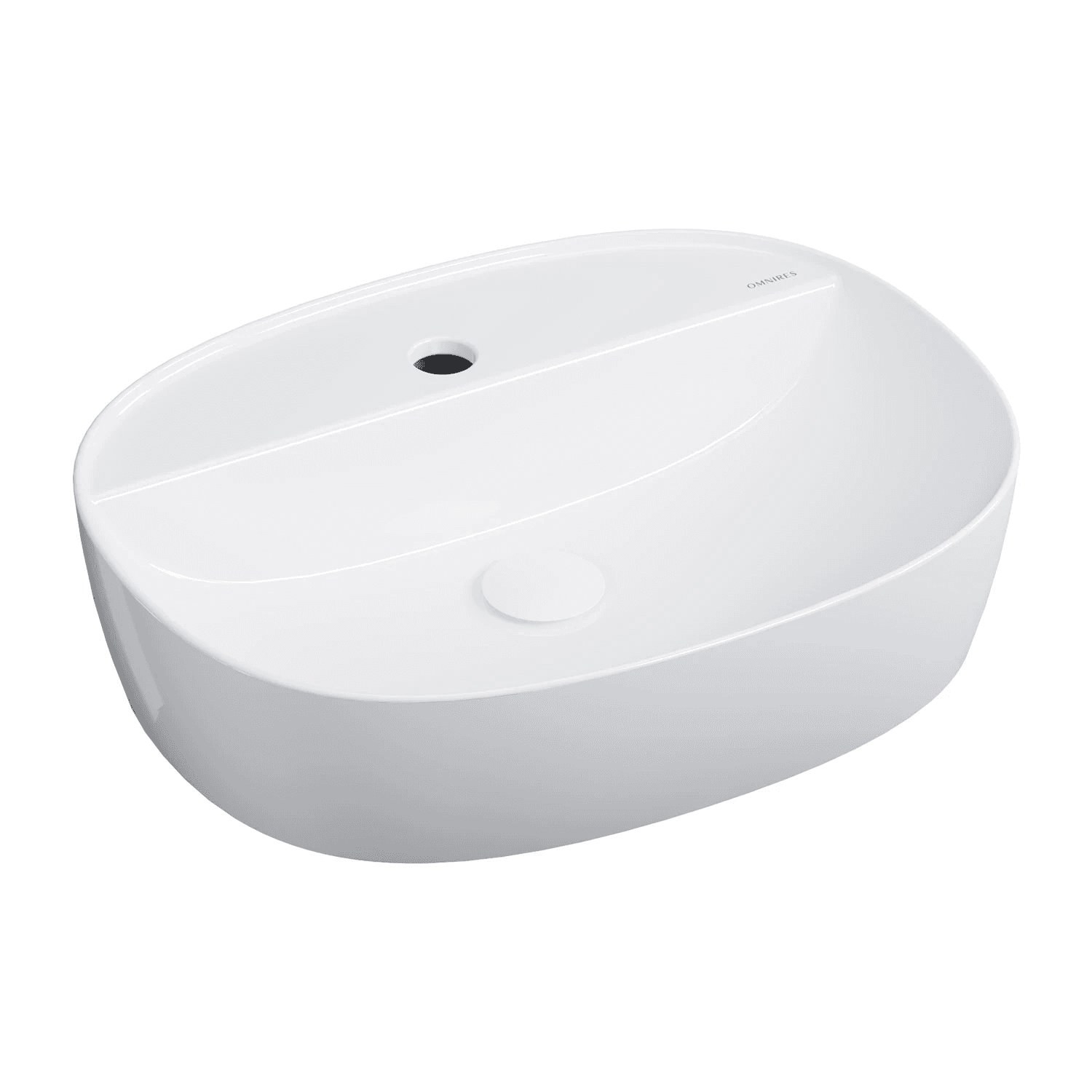 ATLANTA umywalka nablatowa 51 x 39 cm, biały połysk