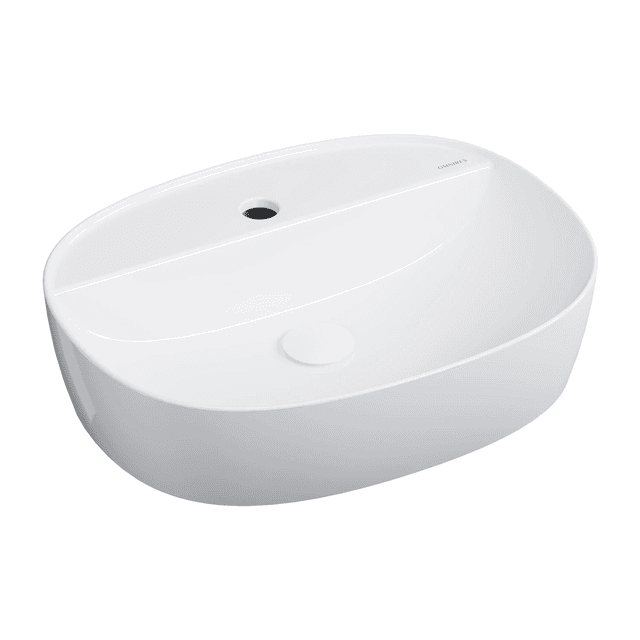 ATLANTA umywalka nablatowa 51 x 39 cm, biały połysk