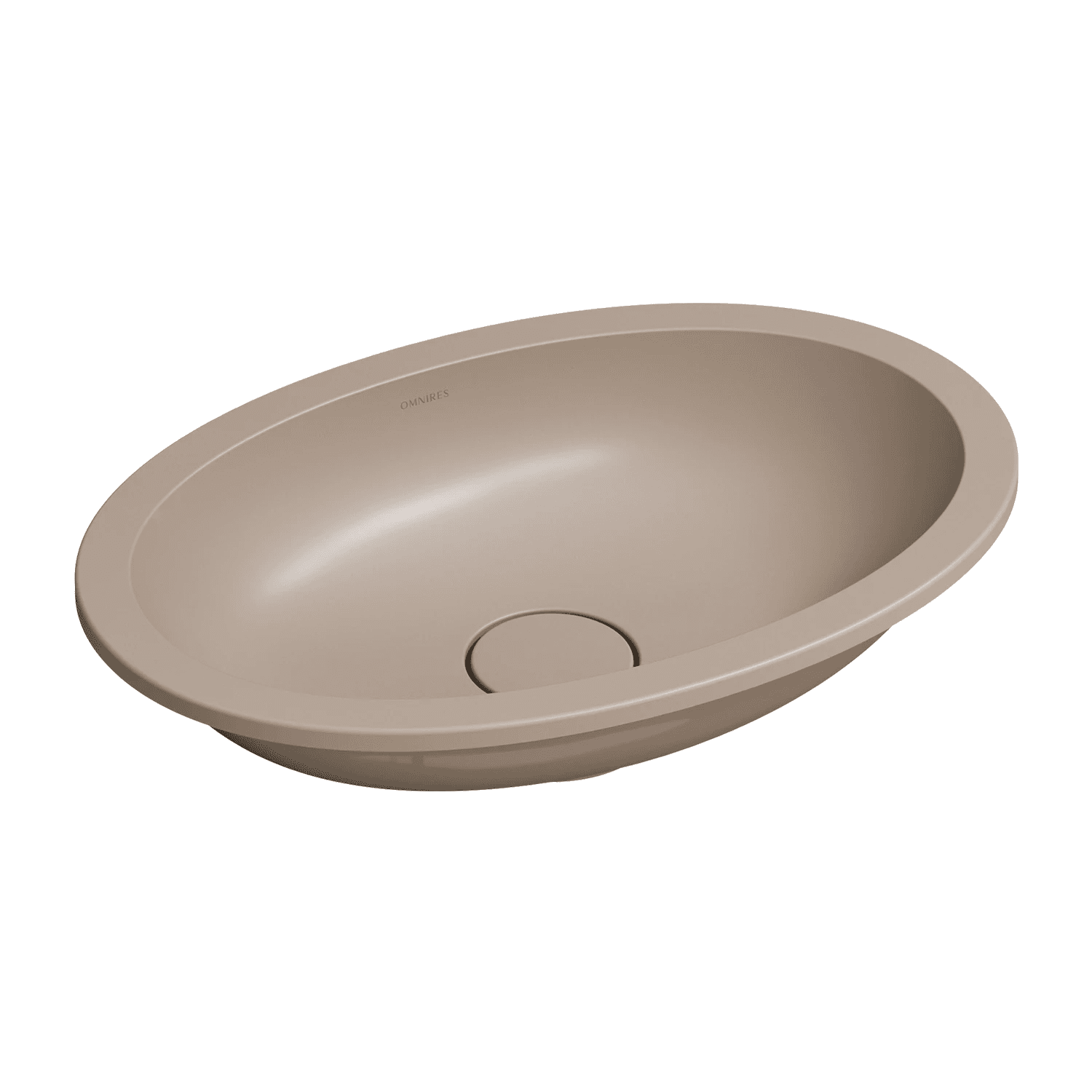 SHELL M+ umywalka podblatowa, 48 x 31 cm, dune beige mat