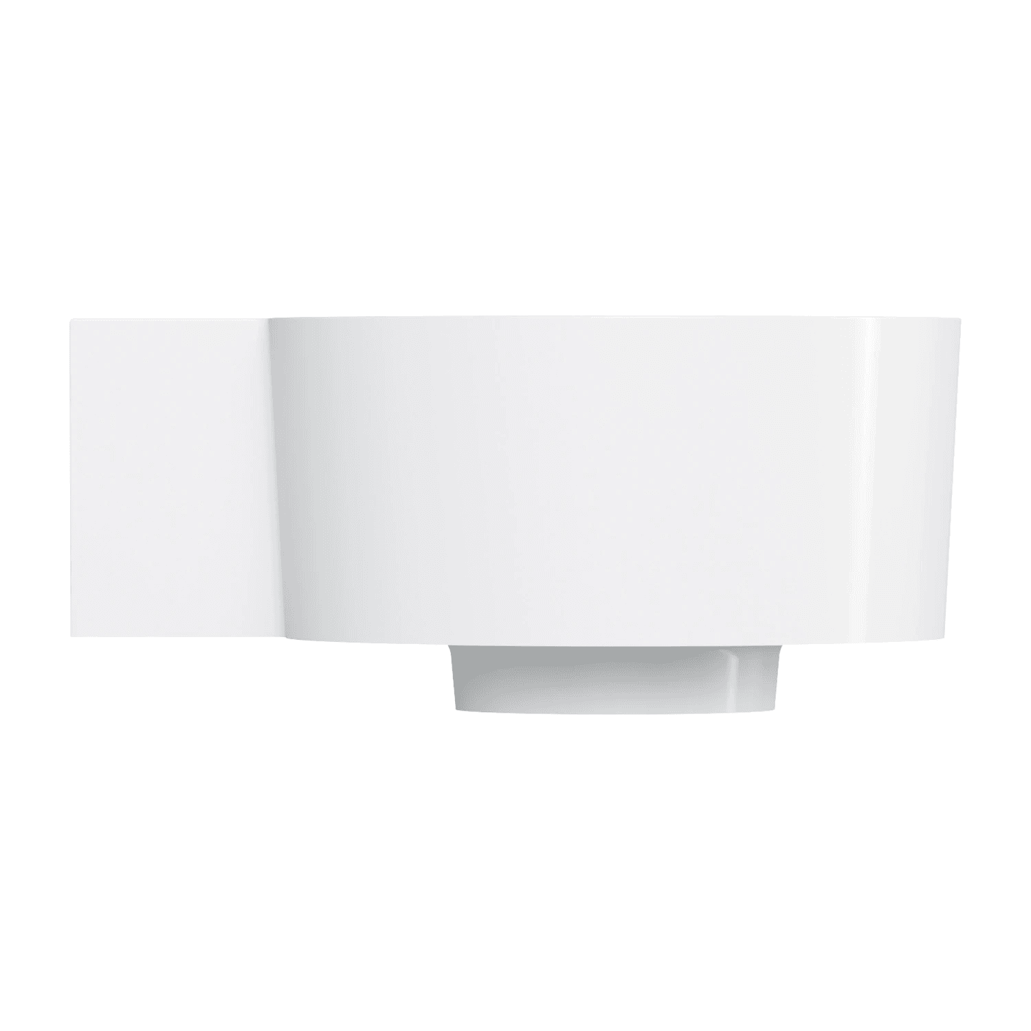 OVO M+ umywalka nablatowa/wisząca - lewa, 33 x 34 cm, biały połysk