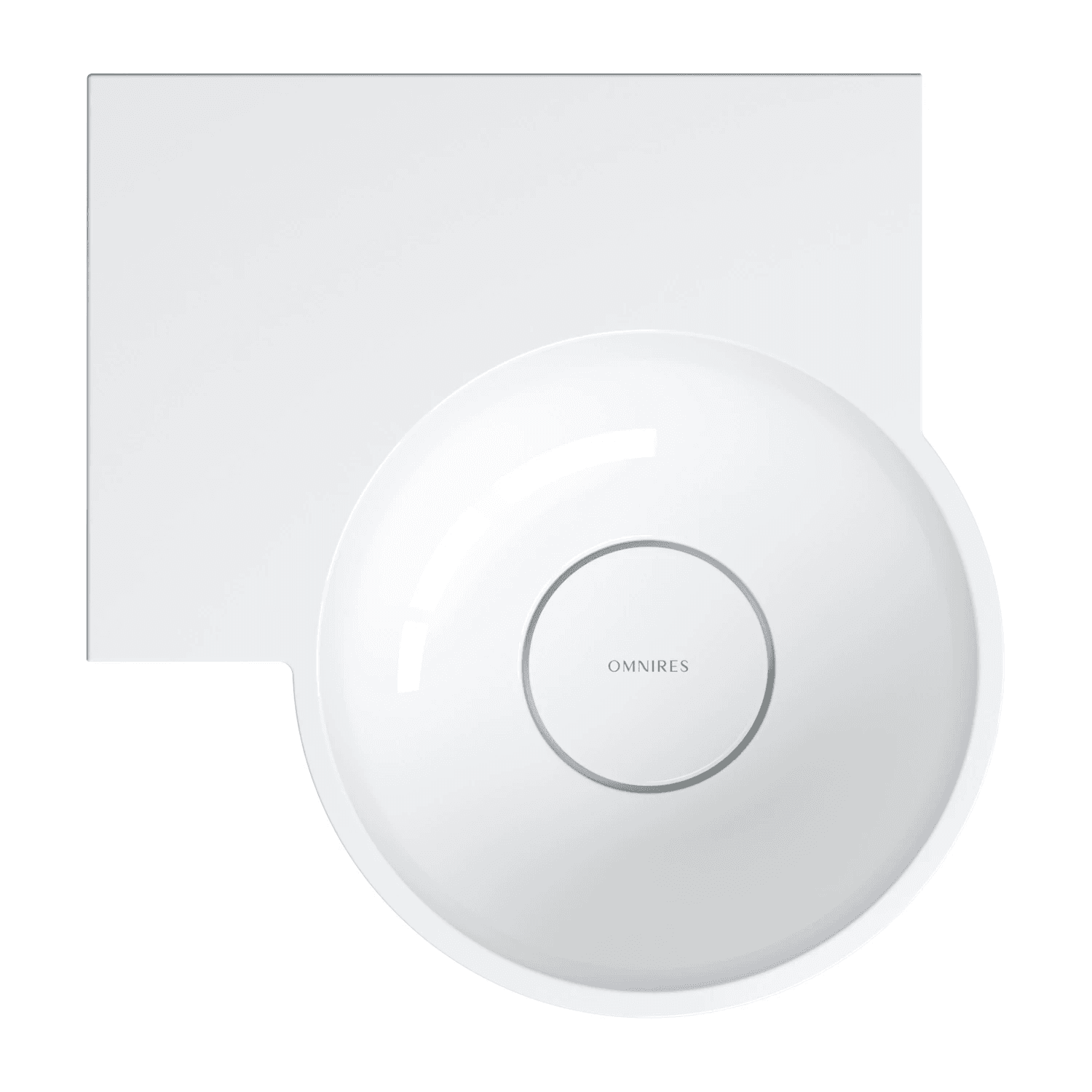 OVO M+ umywalka nablatowa/wisząca - lewa, 33 x 34 cm, biały połysk