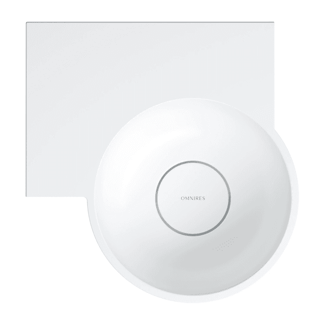 OVO M+ umywalka nablatowa/wisząca - lewa, 33 x 34 cm, biały mat