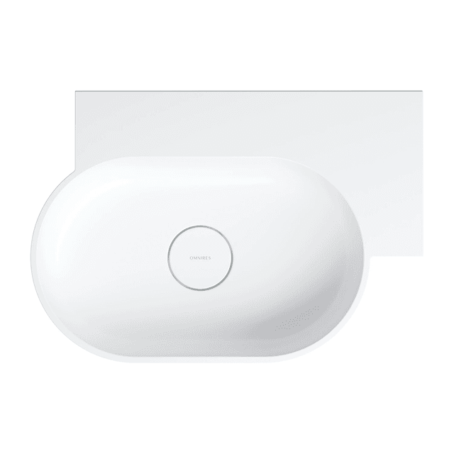 OVO M+ umywalka nablatowa/wisząca - prawa, 55 x 38 cm, biały mat