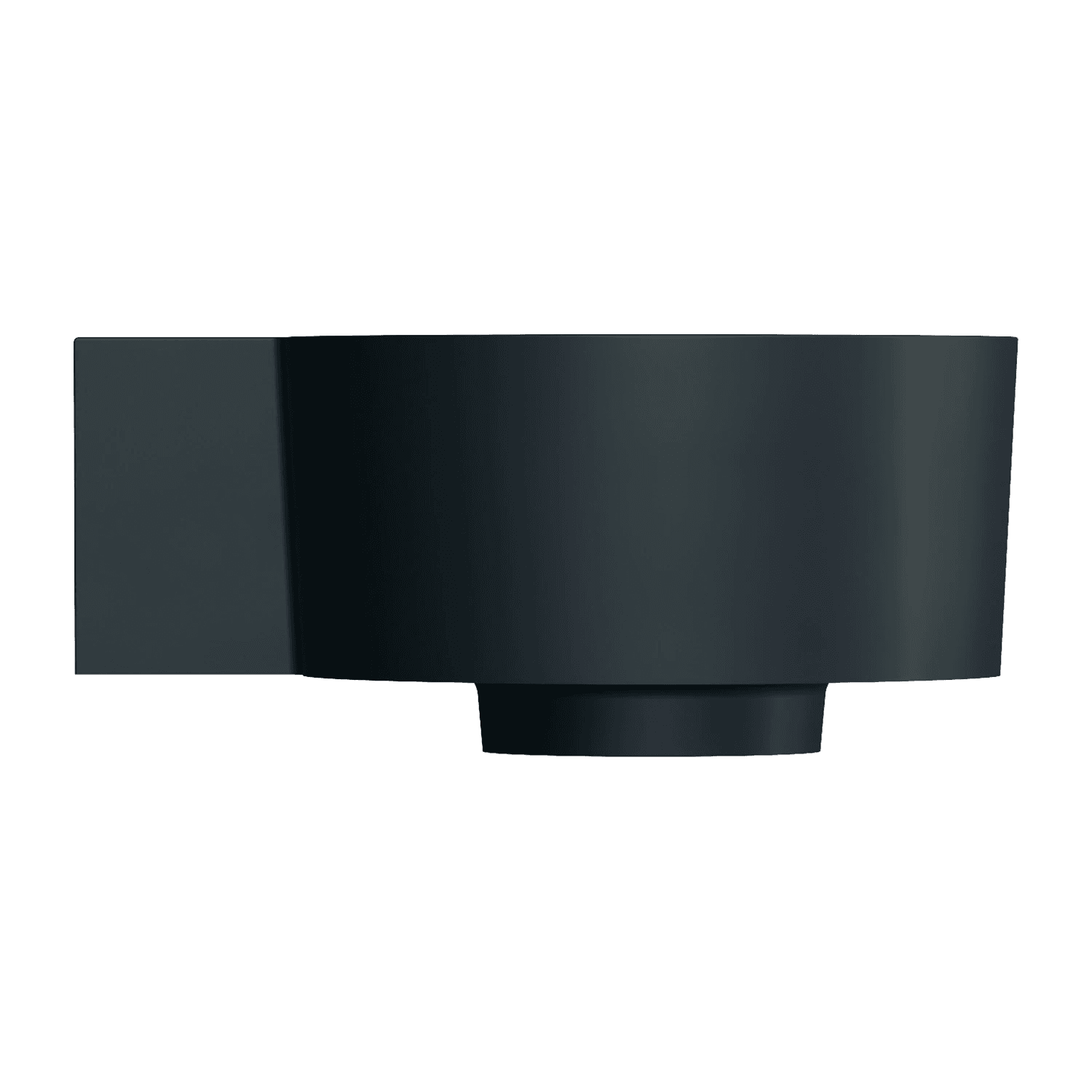 OVO M+ umywalka nablatowa/wisząca - lewa, 33 x 34 cm, black lava mat