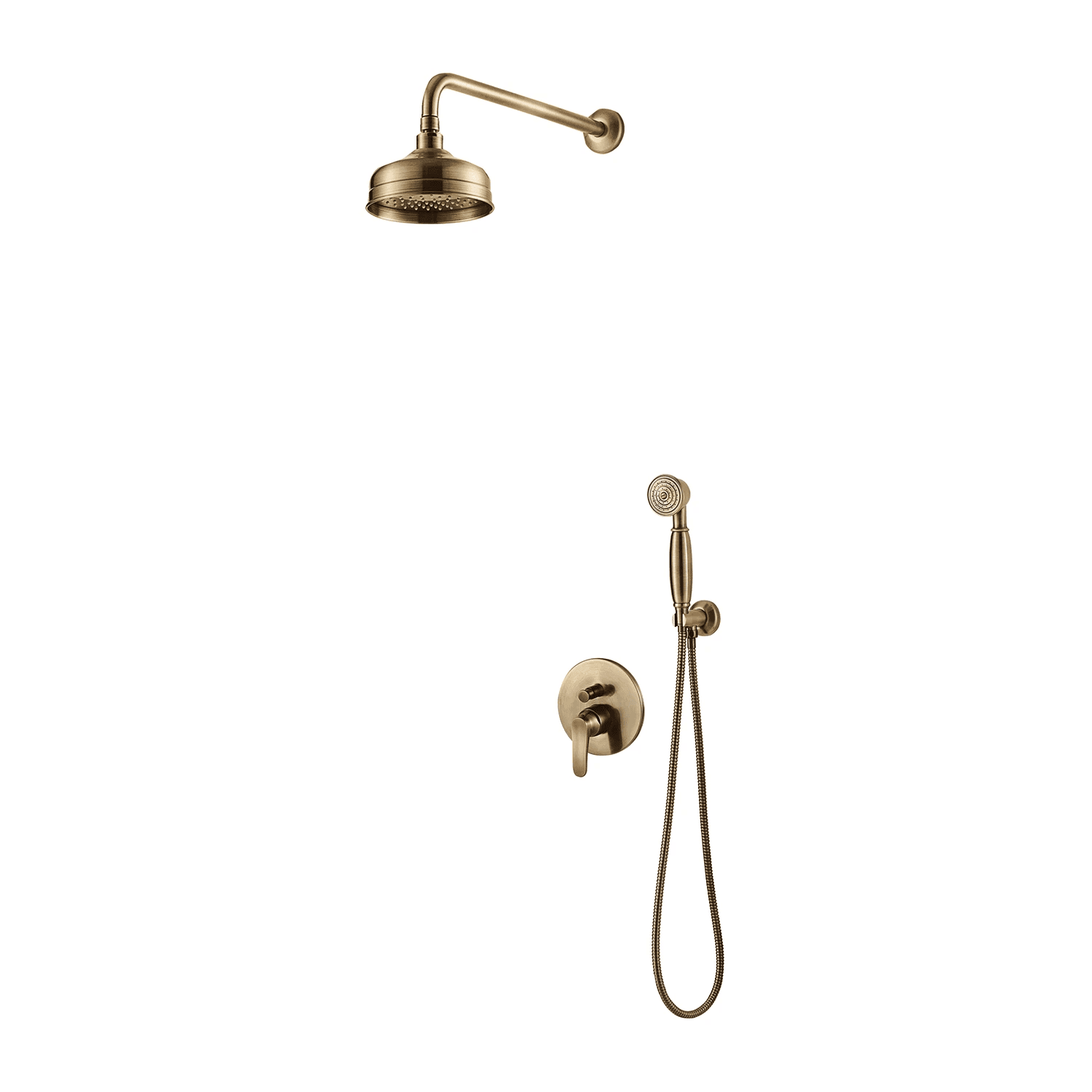 ART DECO system prysznicowy podtynkowy, brąz antyczny szczotkowany