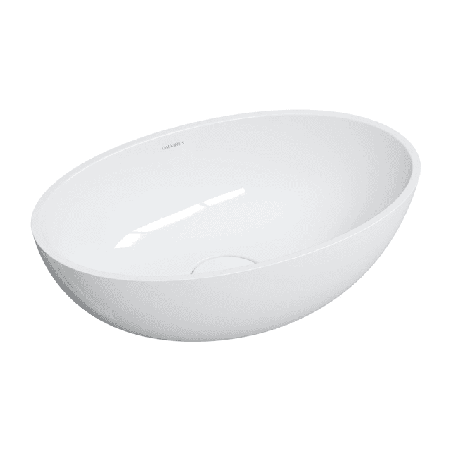 SHELL M+ umywalka nablatowa, 50 x 32 cm, biały połysk