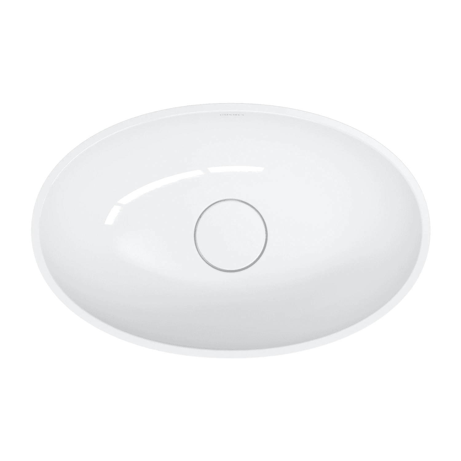 SHELL M+ umywalka nablatowa, 50 x 32 cm, biały połysk