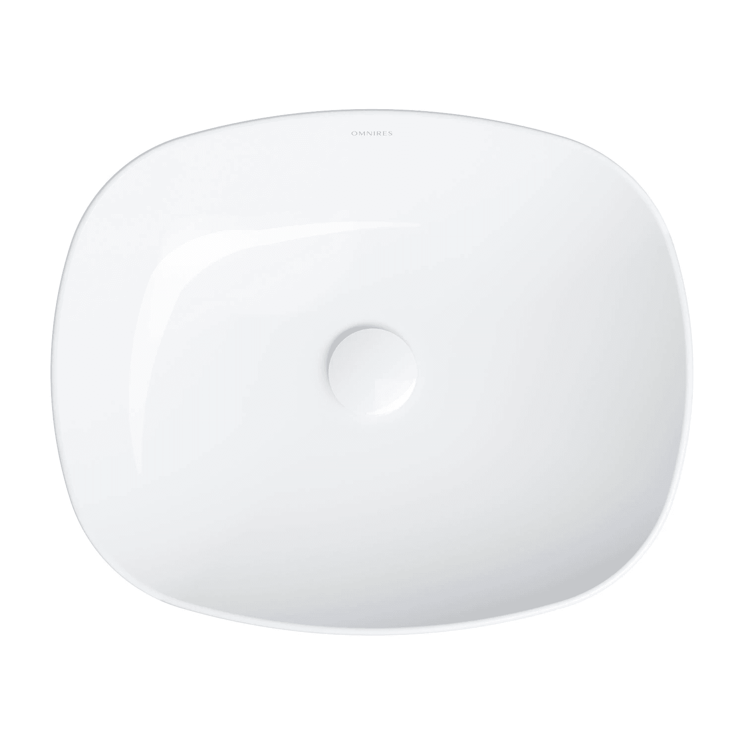 PORTLAND umywalka nablatowa, 47x 39 cm, biały połysk