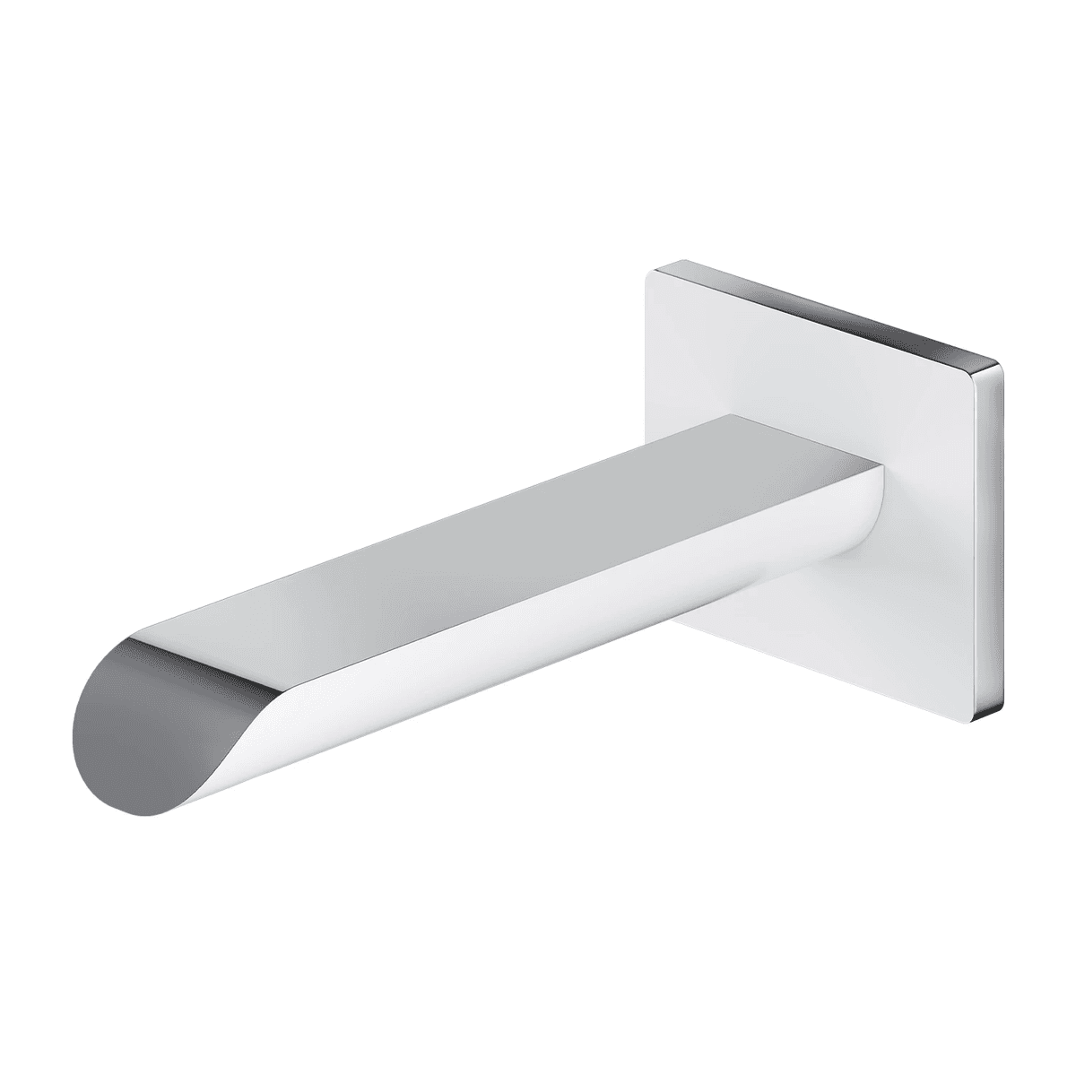 SACRAMENTO wylewka wannowa ścienna, chrom/biały połysk