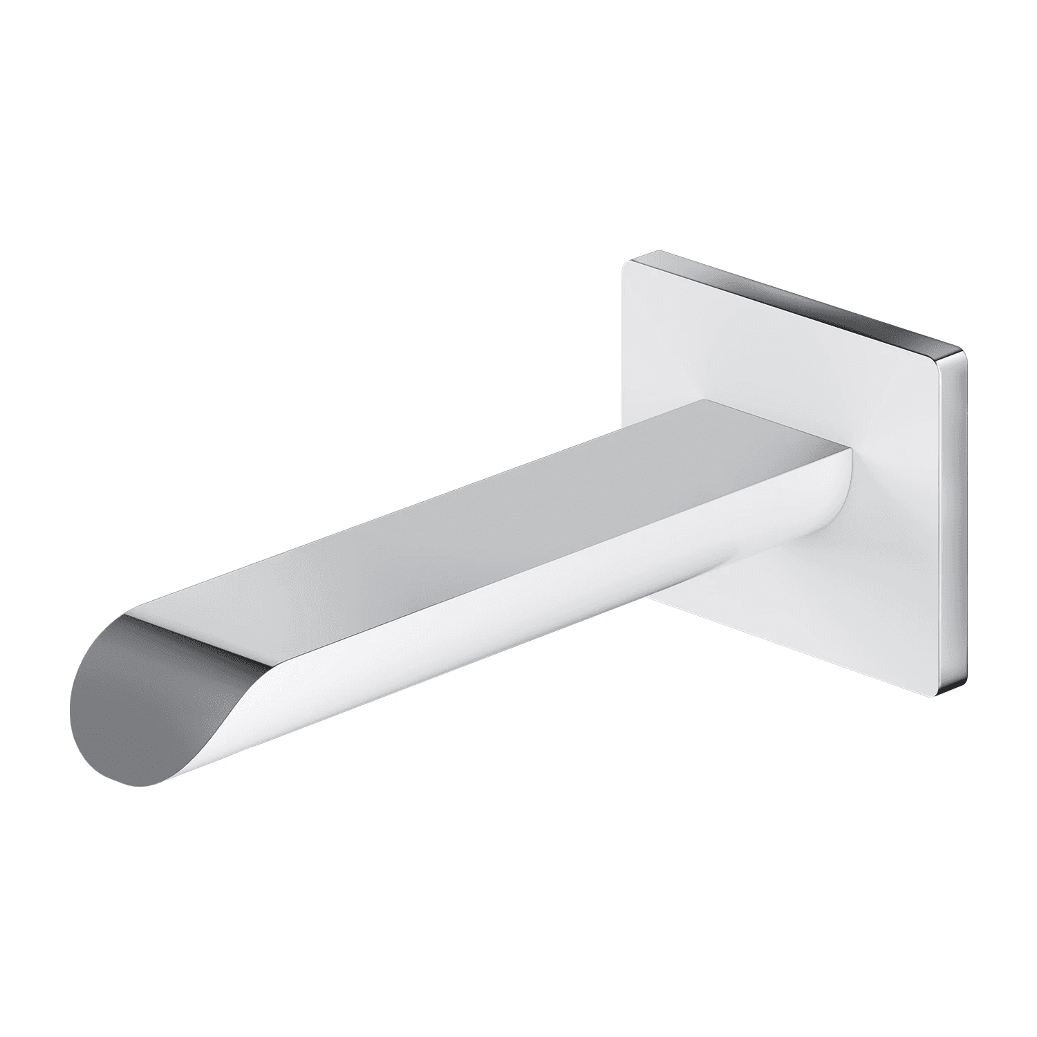 SACRAMENTO wylewka wannowa ścienna, chrom/biały połysk