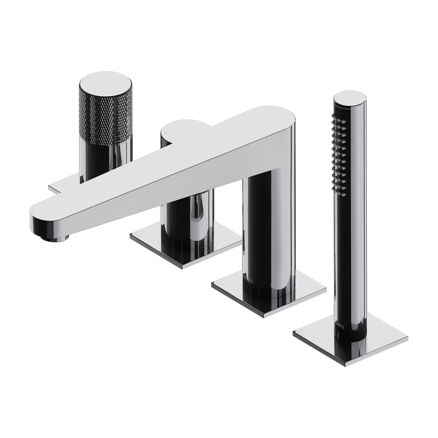 CONTOUR bateria wannowa 4-otworowa, chrom połysk
