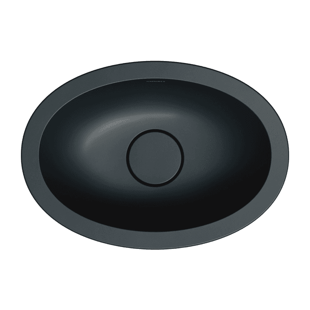 SHELL M+ umywalka podblatowa, 38 x 25 cm, black lava mat