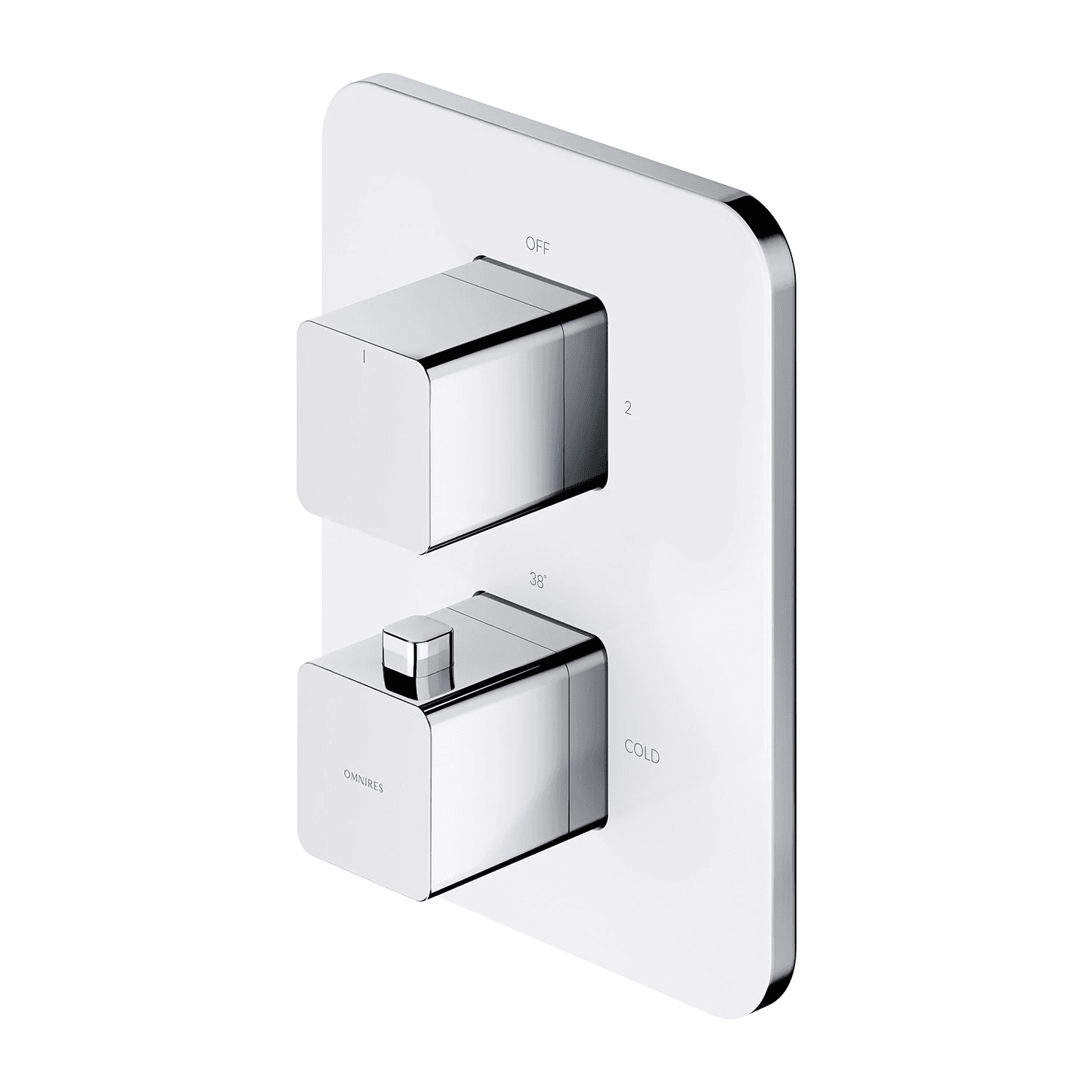 PARMA termostatyczna bateria prysznicowo-wannowa podtynkowa, chrom/biały połysk