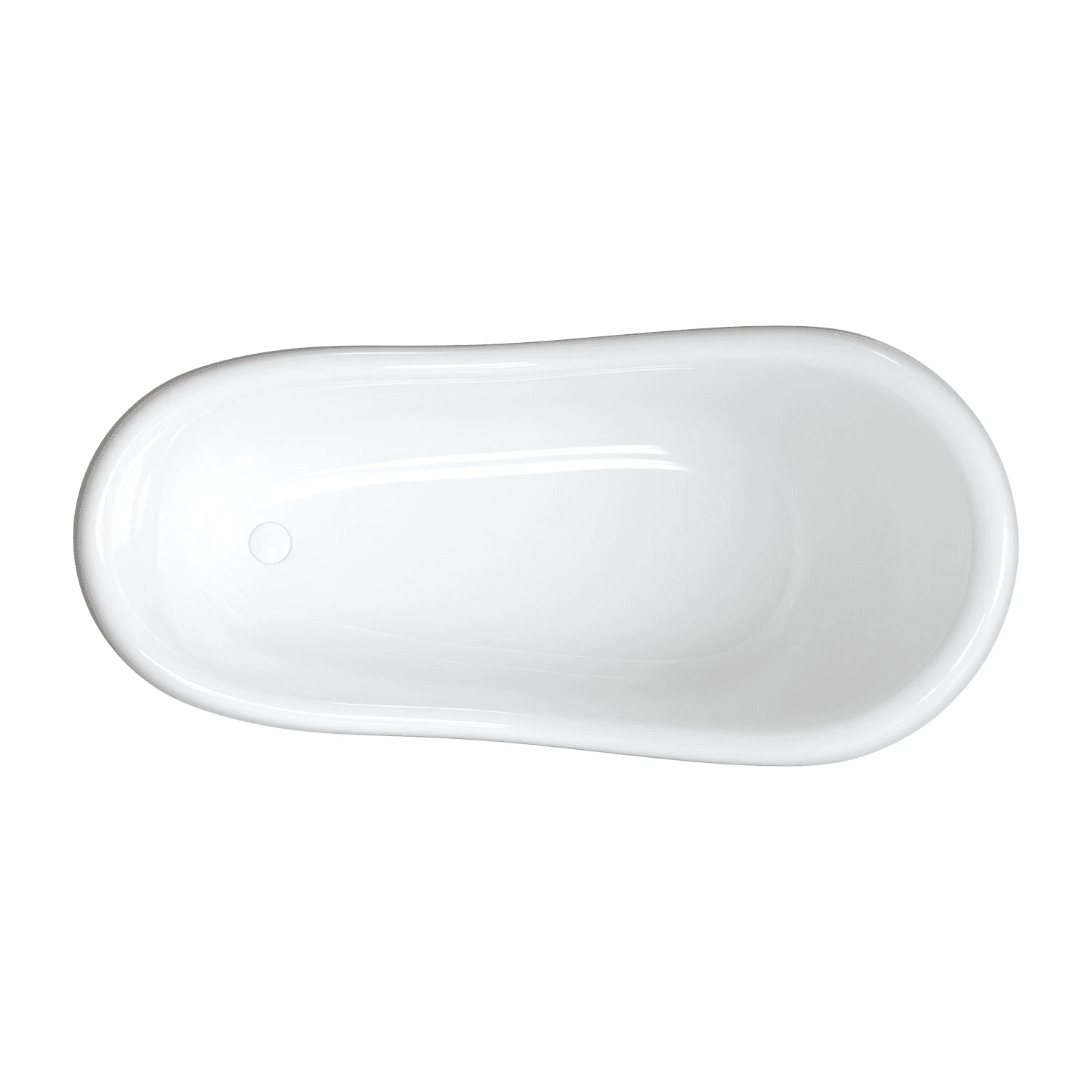 ATENA COMFORT M+ wanna wolnostojąca, 175 x 82 cm, biały/czarny połysk