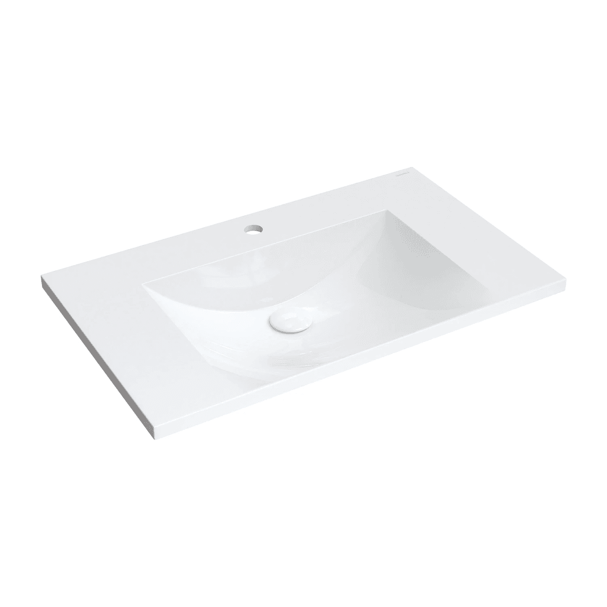 NAXOS M+ umywalka meblowa, 76 x 46 cm, biały połysk