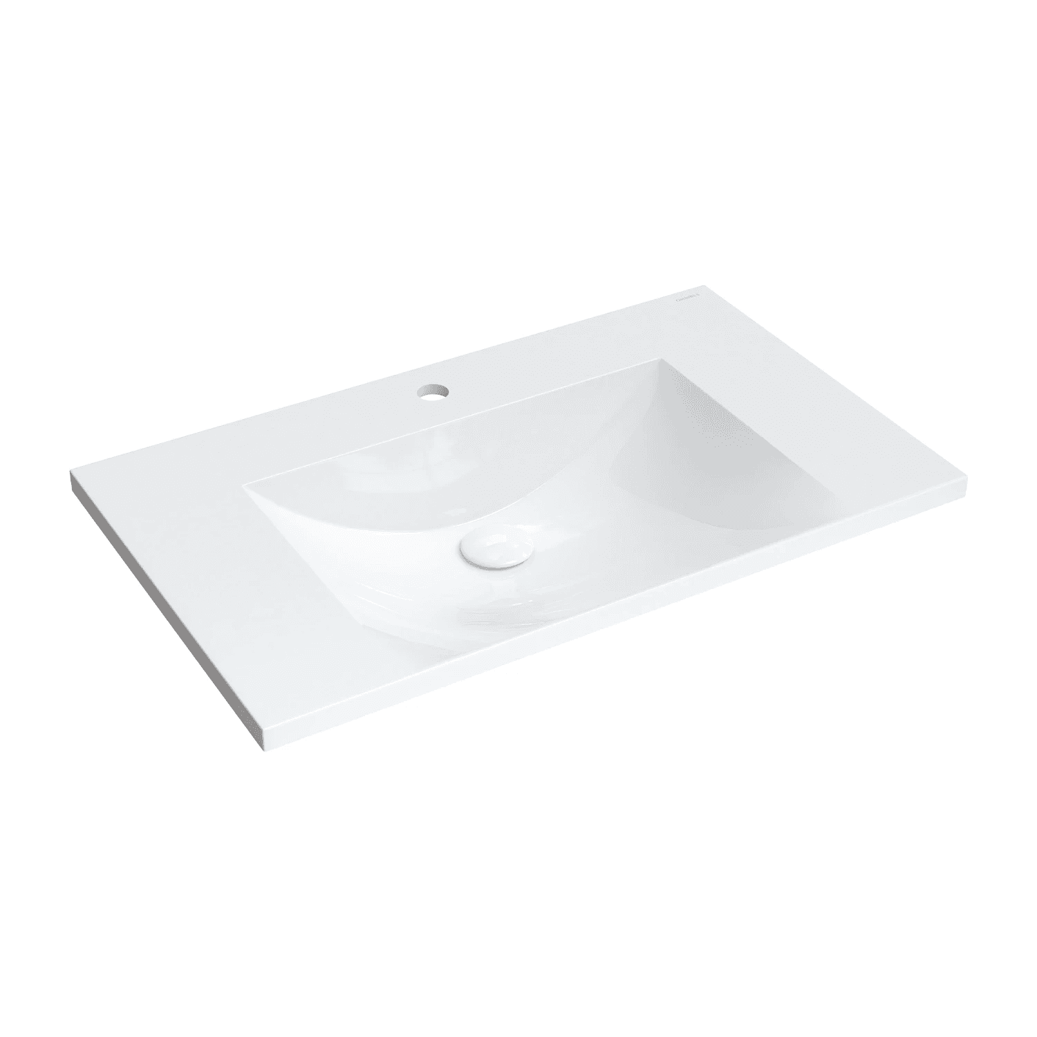 NAXOS M+ umywalka meblowa, 76 x 46 cm, biały połysk