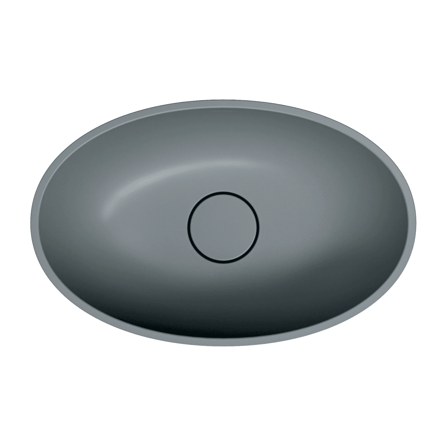 SHELL M+ umywalka nablatowa, 50 x 32 cm, ash grey mat