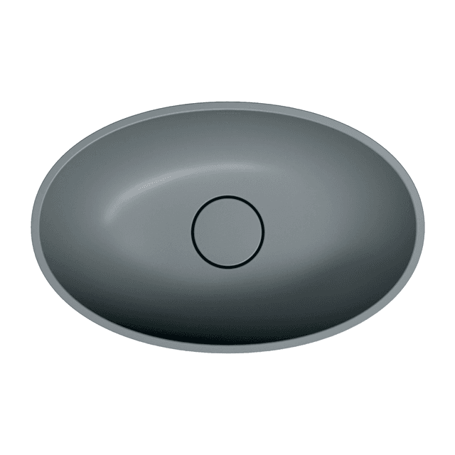 SHELL M+ umywalka nablatowa, 50 x 32 cm, ash grey mat