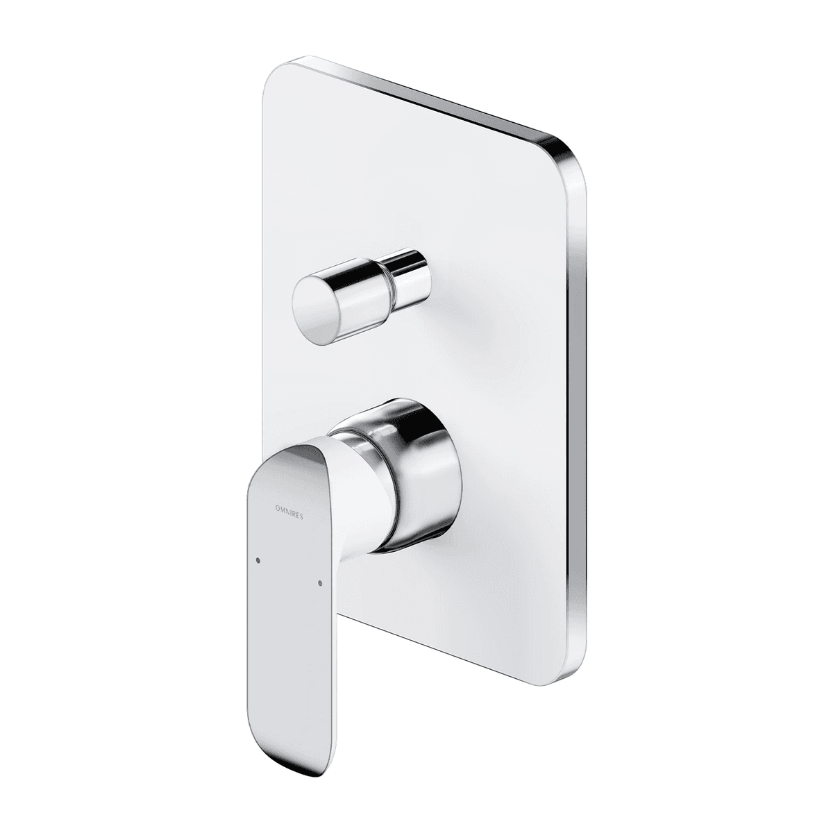 SACRAMENTO bateria prysznicowo-wannowa podtynkowa, chrom/biały połysk