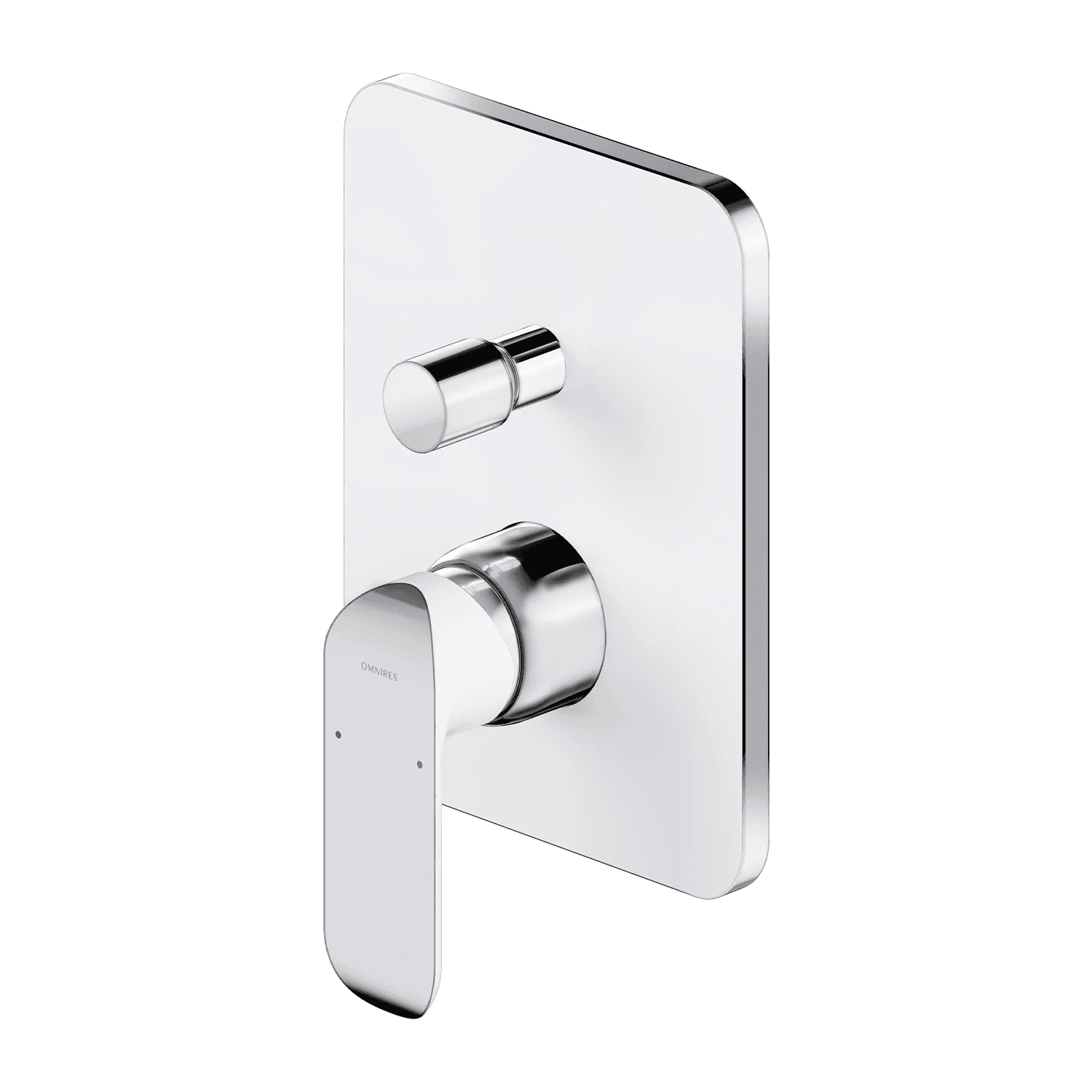 SACRAMENTO bateria prysznicowo-wannowa podtynkowa, chrom/biały połysk