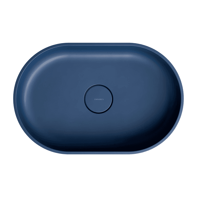 OVO M+ umywalka nablatowa, 55 x 36 cm, midnight blue mat