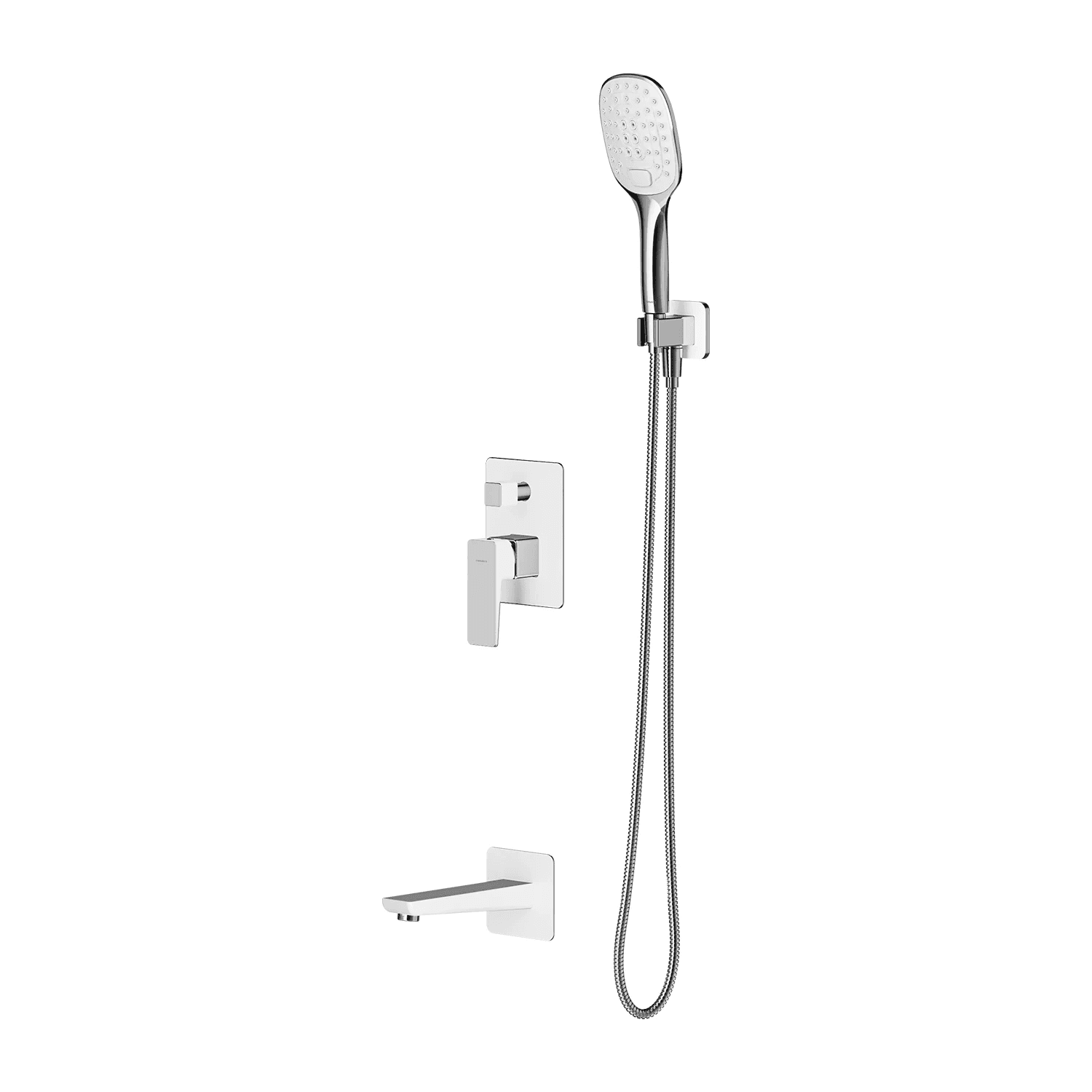 PARMA system wannowy podtynkowy, chrom/biały połysk