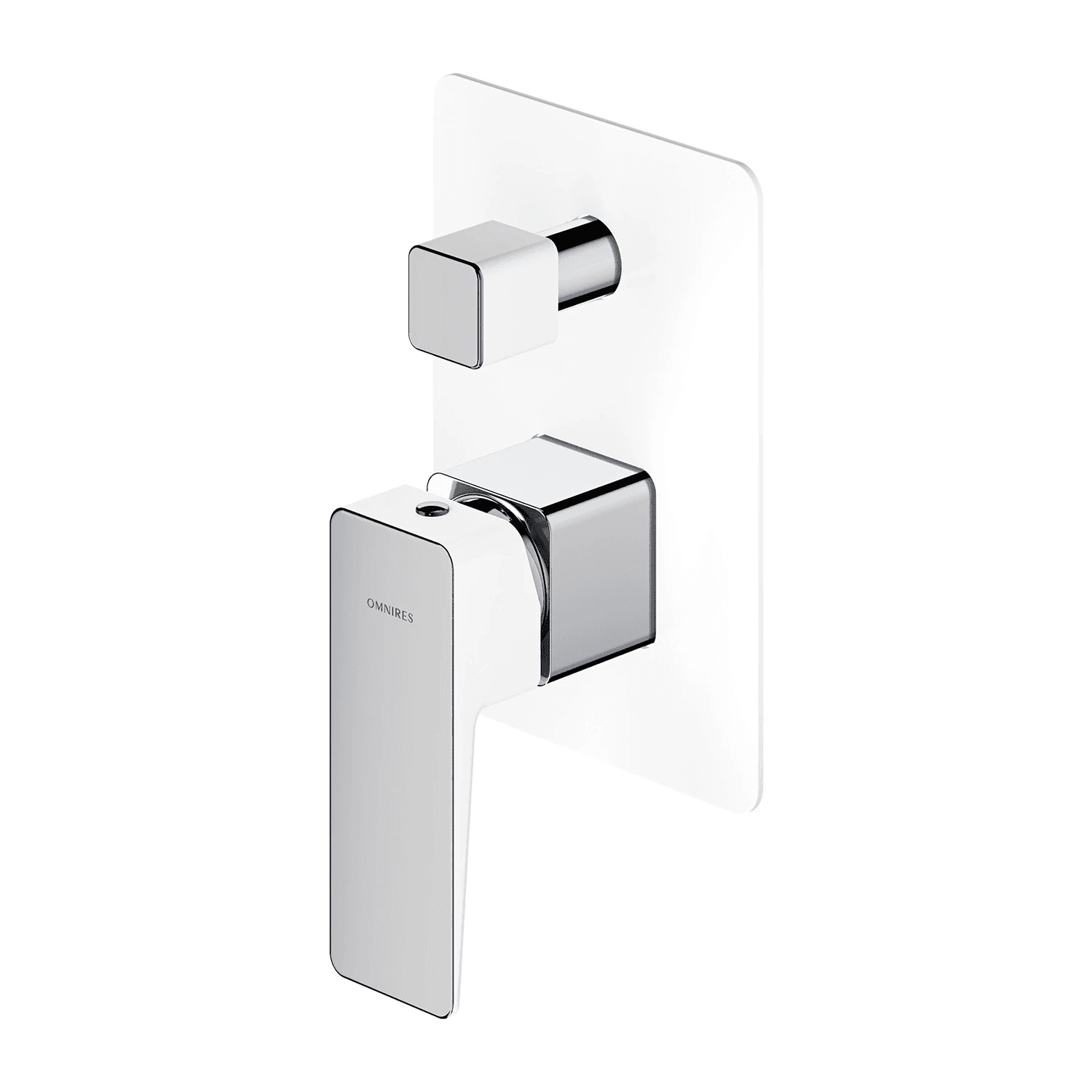 PARMA bateria prysznicowo-wannowa podtynkowa, chrom/biały połysk