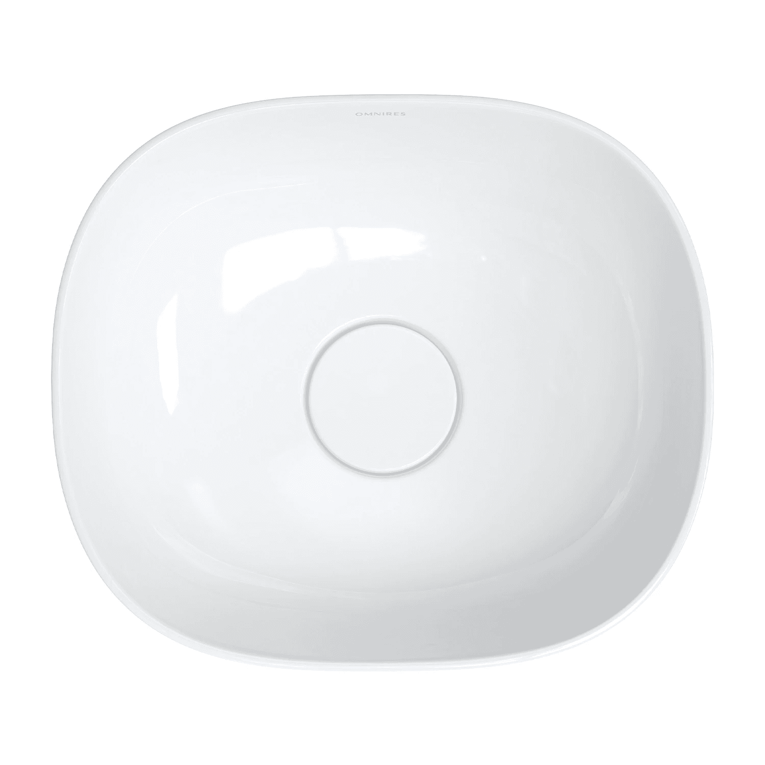 SILK M+ umywalka nablatowa, 40 x 35 cm, biały połysk