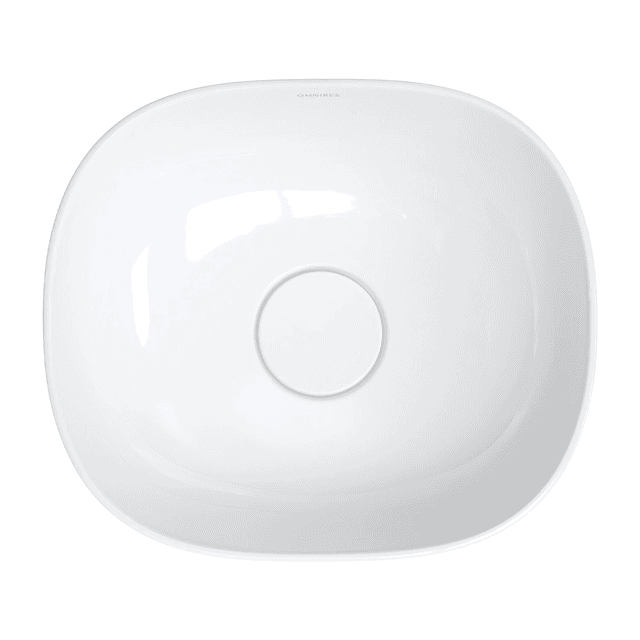 SILK M+ umywalka nablatowa, 40 x 35 cm, biały połysk