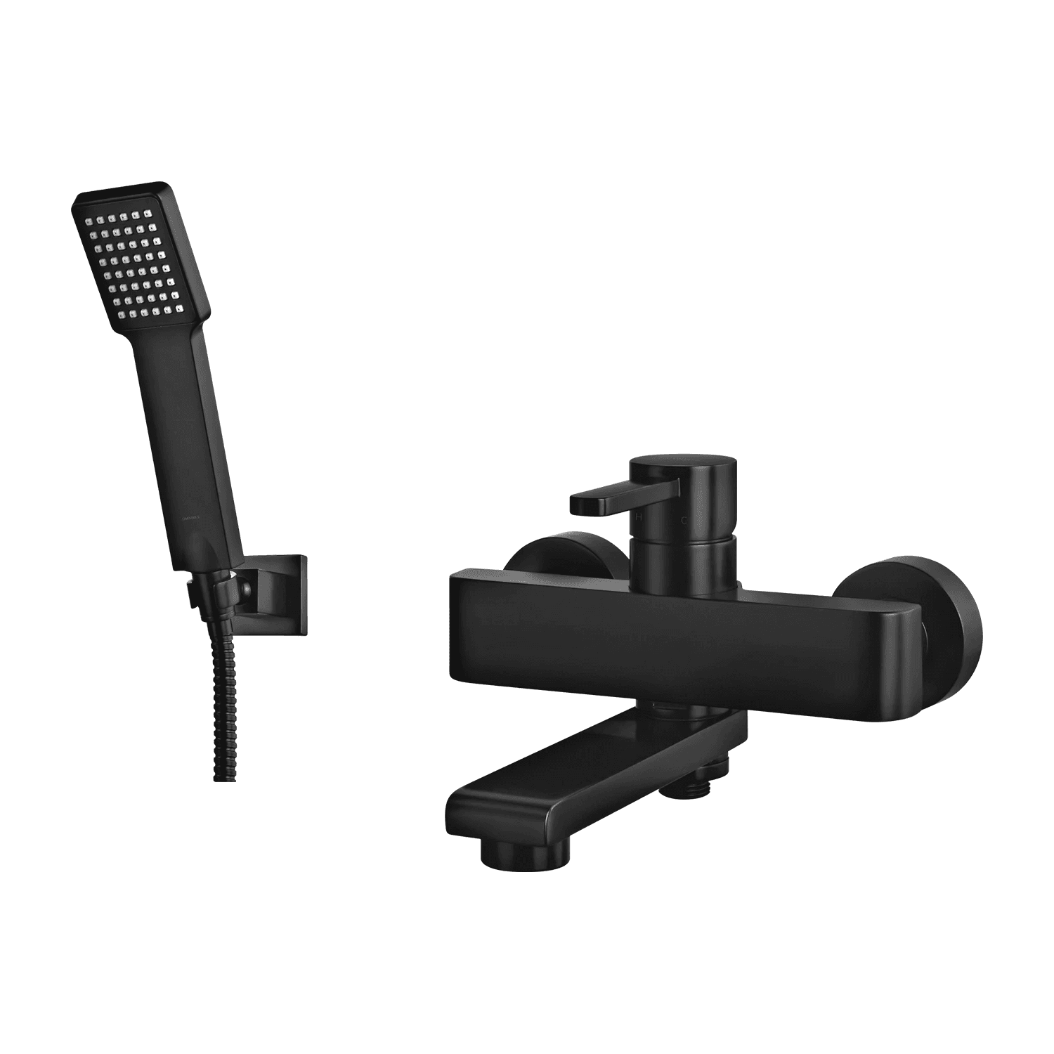 DARLING bateria wannowa z zestawem prysznicowym, czarny półmat