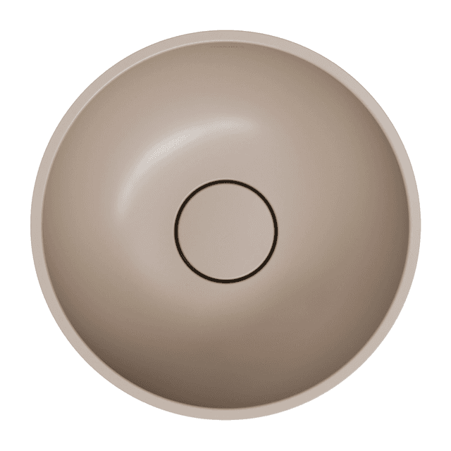 SHELL M+ umywalka nablatowa, Ø35 cm, dune beige mat