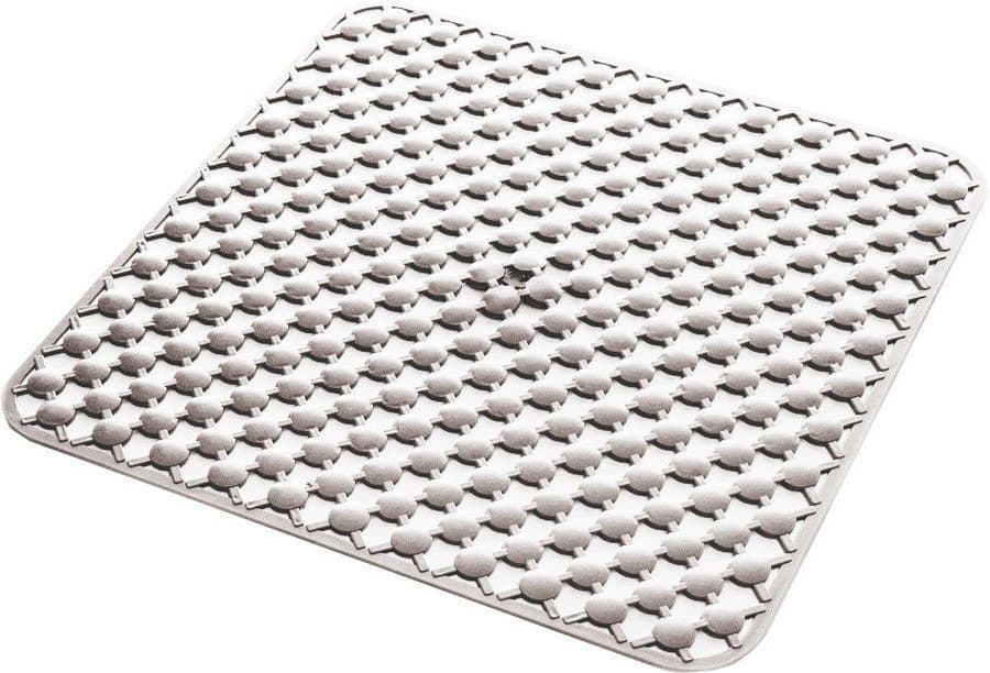 Dywanik antypoślizgowy GEO 53x53 cm kauczuk biały