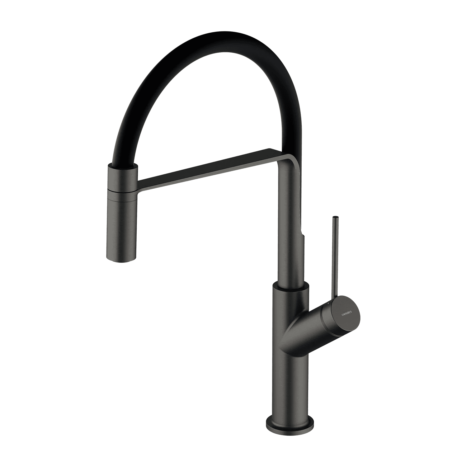 VITA bateria kuchenna z wyciąganą wylewką, grafit szczotkowany/czarny mat