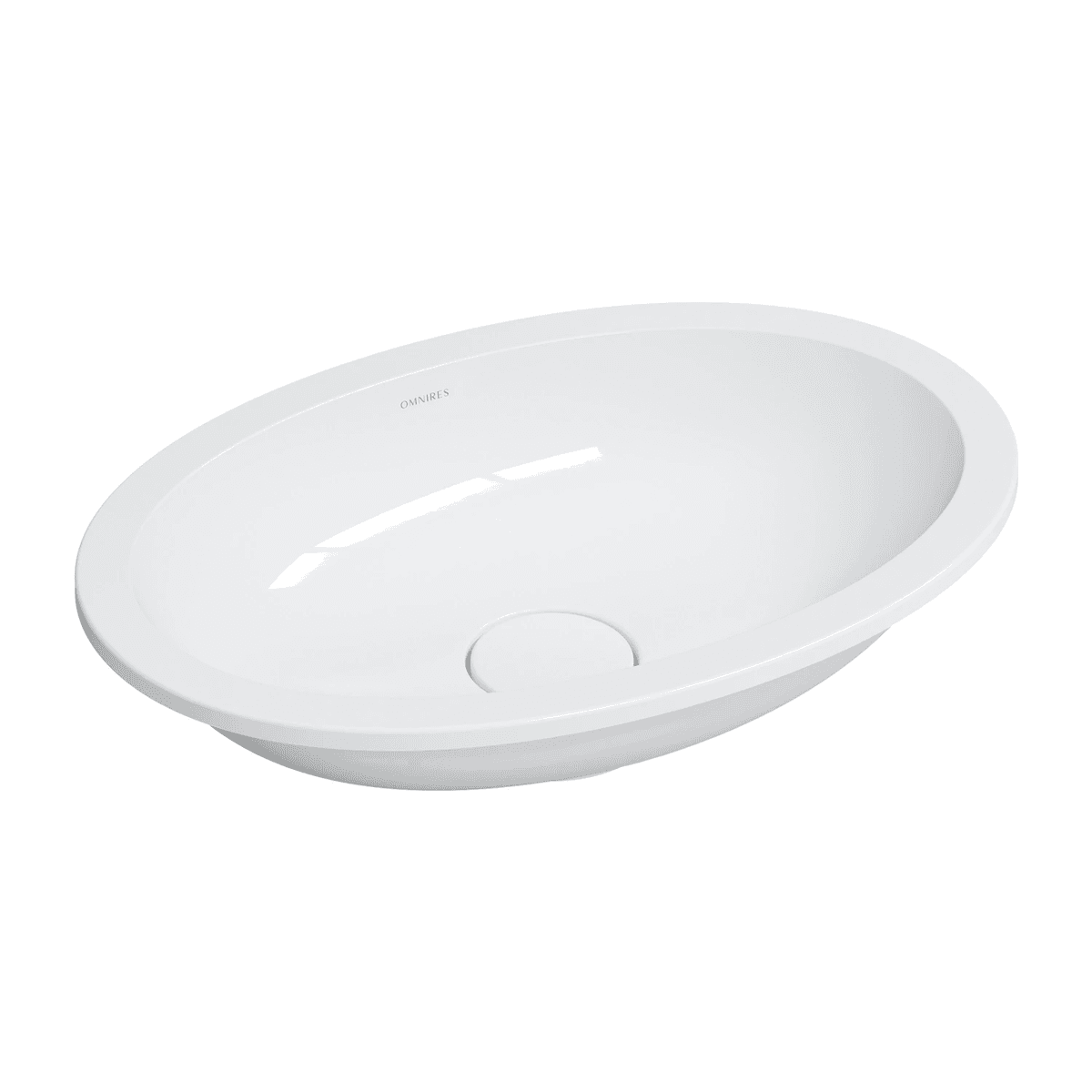 SHELL M+ umywalka podblatowa, 48 x 31 cm, biały połysk
