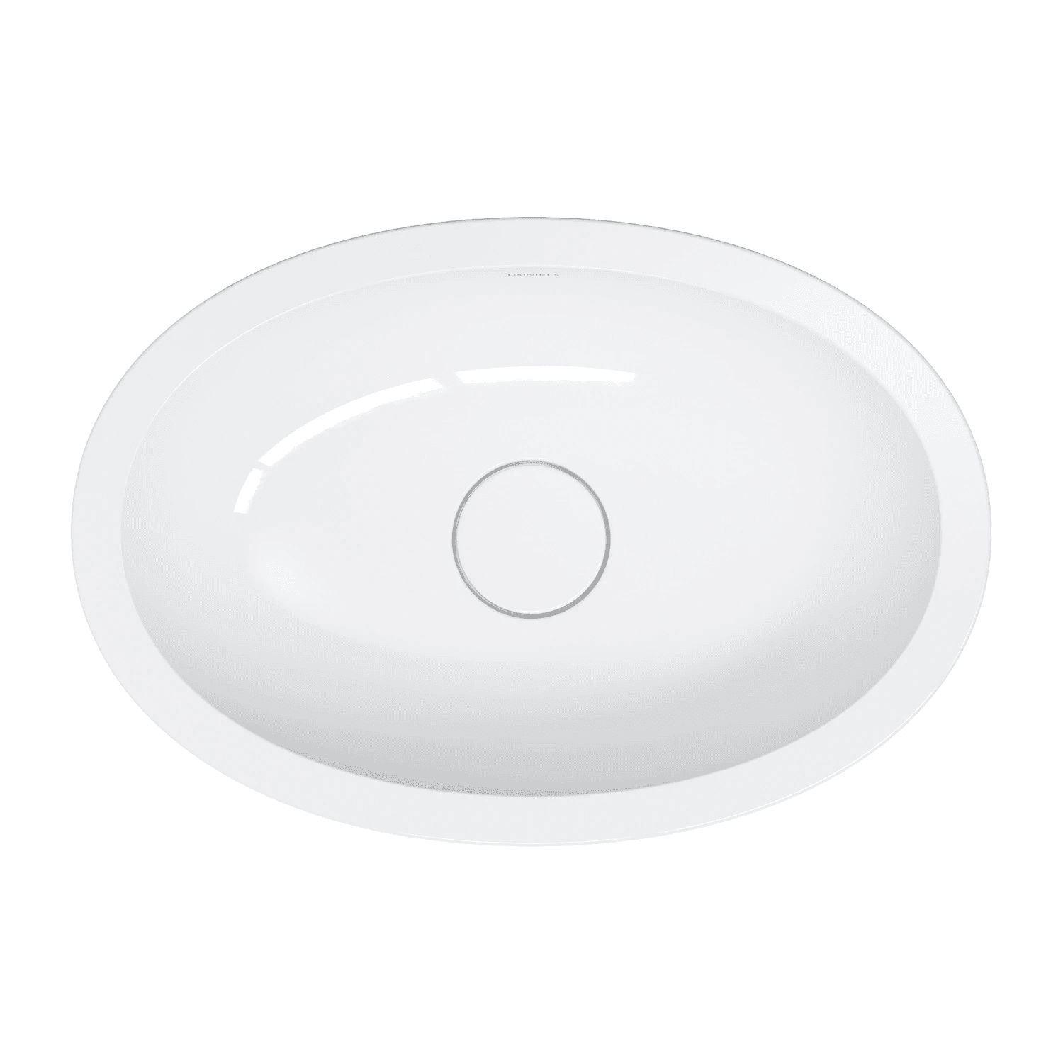 SHELL M+ umywalka podblatowa, 48 x 31 cm, biały połysk