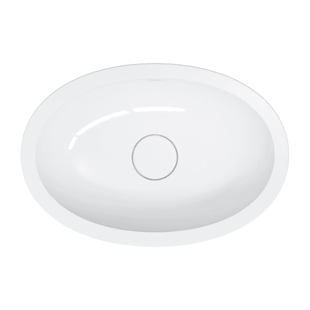 SHELL M+ umywalka podblatowa, 48 x 31 cm, biały połysk