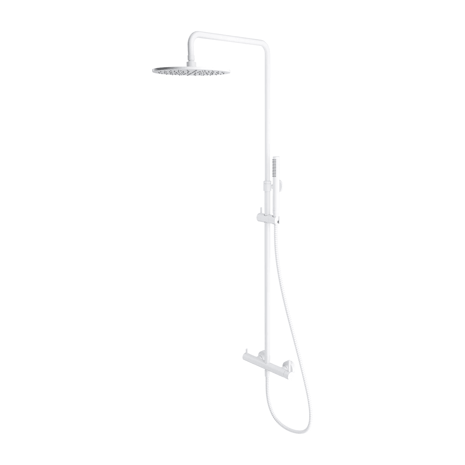 Y system prysznicowy natynkowy, biały mat