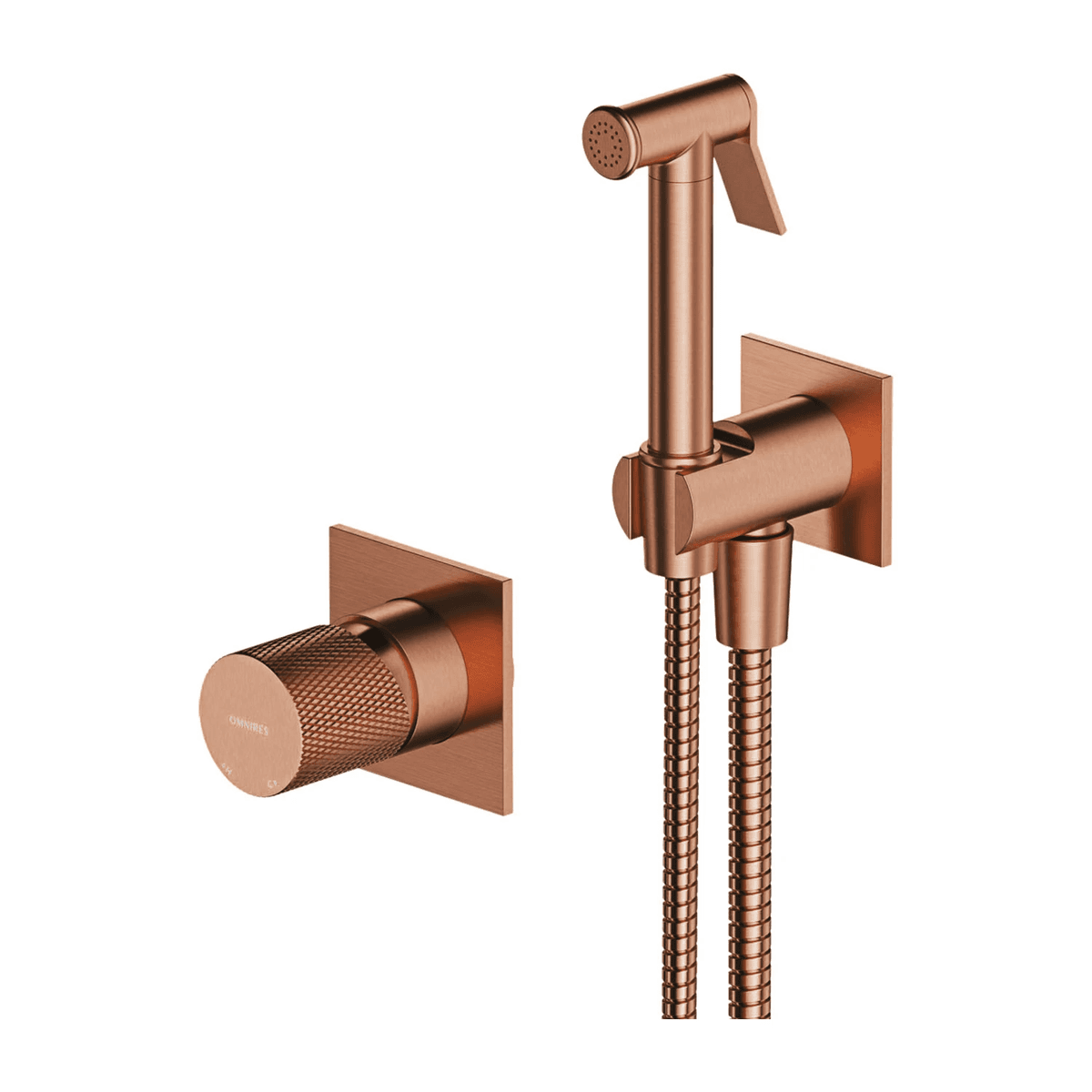 CONTOUR system bidetowy podtynkowy, miedź szczotkowana