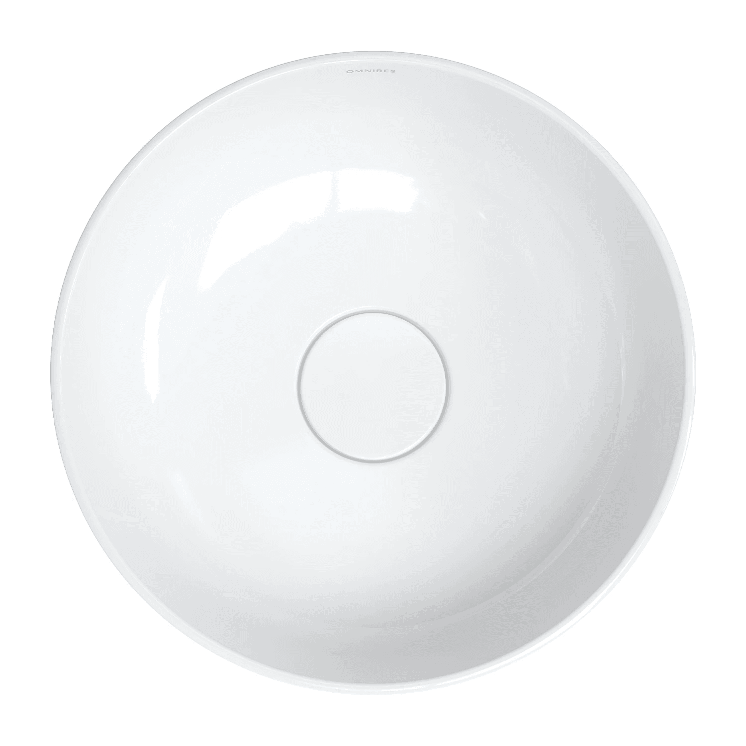 SILK M+ umywalka nablatowa, ø40 cm, biały połysk