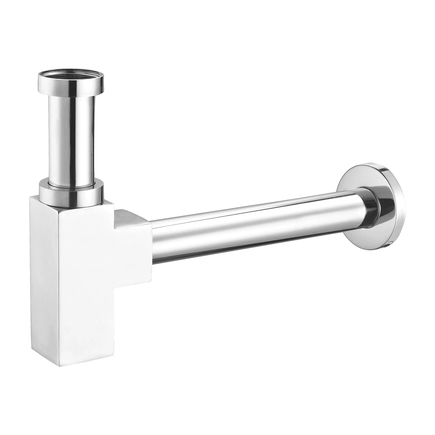 syfon umywalkowy ozdobny, chrom połysk